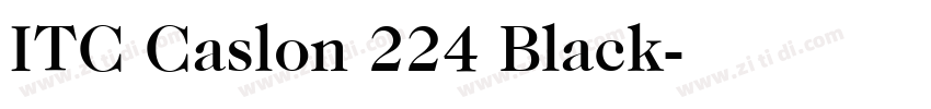 ITC Caslon 224 Black字体转换